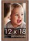 12x18 Antique Gold Bronze Wood Picture Frame - UV Acrylic, Foam Board Backing, Hanging Hardware